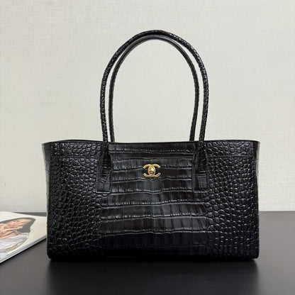 Chanel Tote Bag Crocodile Embossed Calfskin SS26 Collection