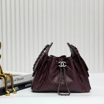 Chanel 25 Mini Burgundy Sliver Hardware