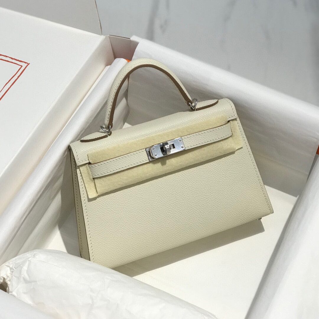 HN MINI 20 WHITE EPSOM SILVER HARDWARE