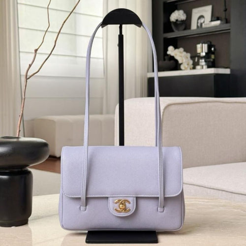 Chanel Small Preppy Coco Flap Bag in Purple