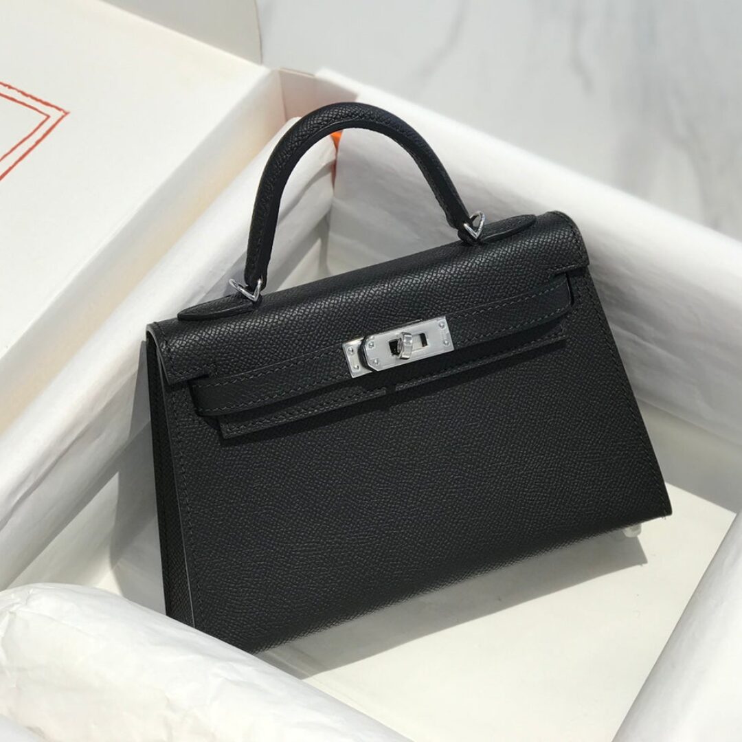 HN MINI 20 BLACK EPSOM SILVER HARDWARE