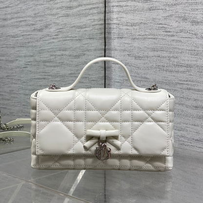 Dior My Dior Mini Bag in White Lambskin