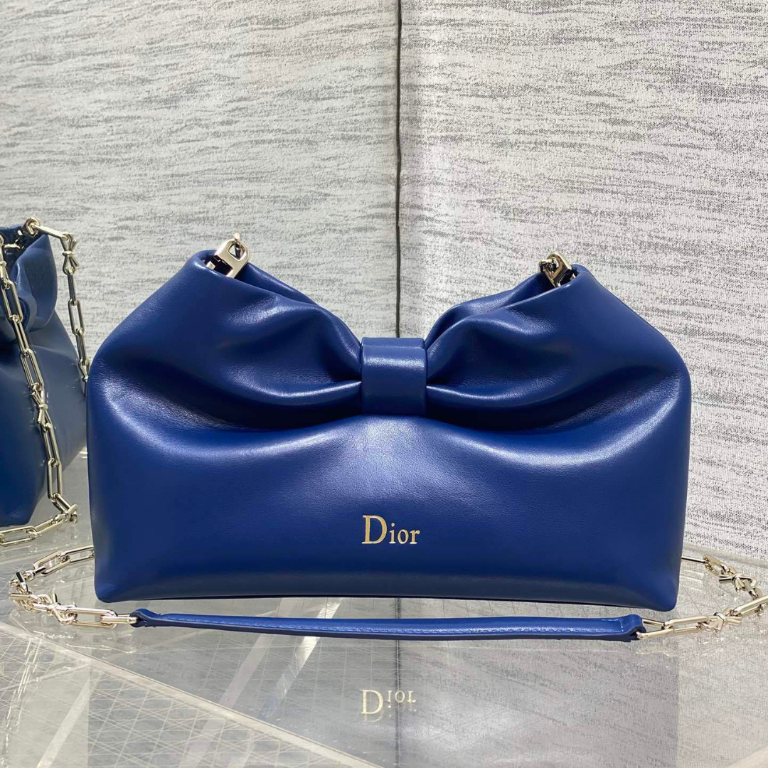 Dior Bow Bag Navy Lambskin