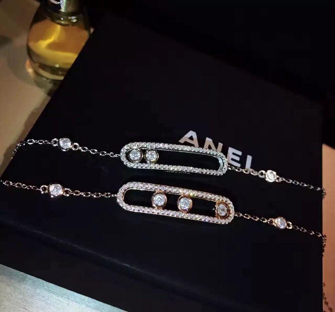 BABY MOVE PAVED PINK GOLD DIAMOND BRACELET