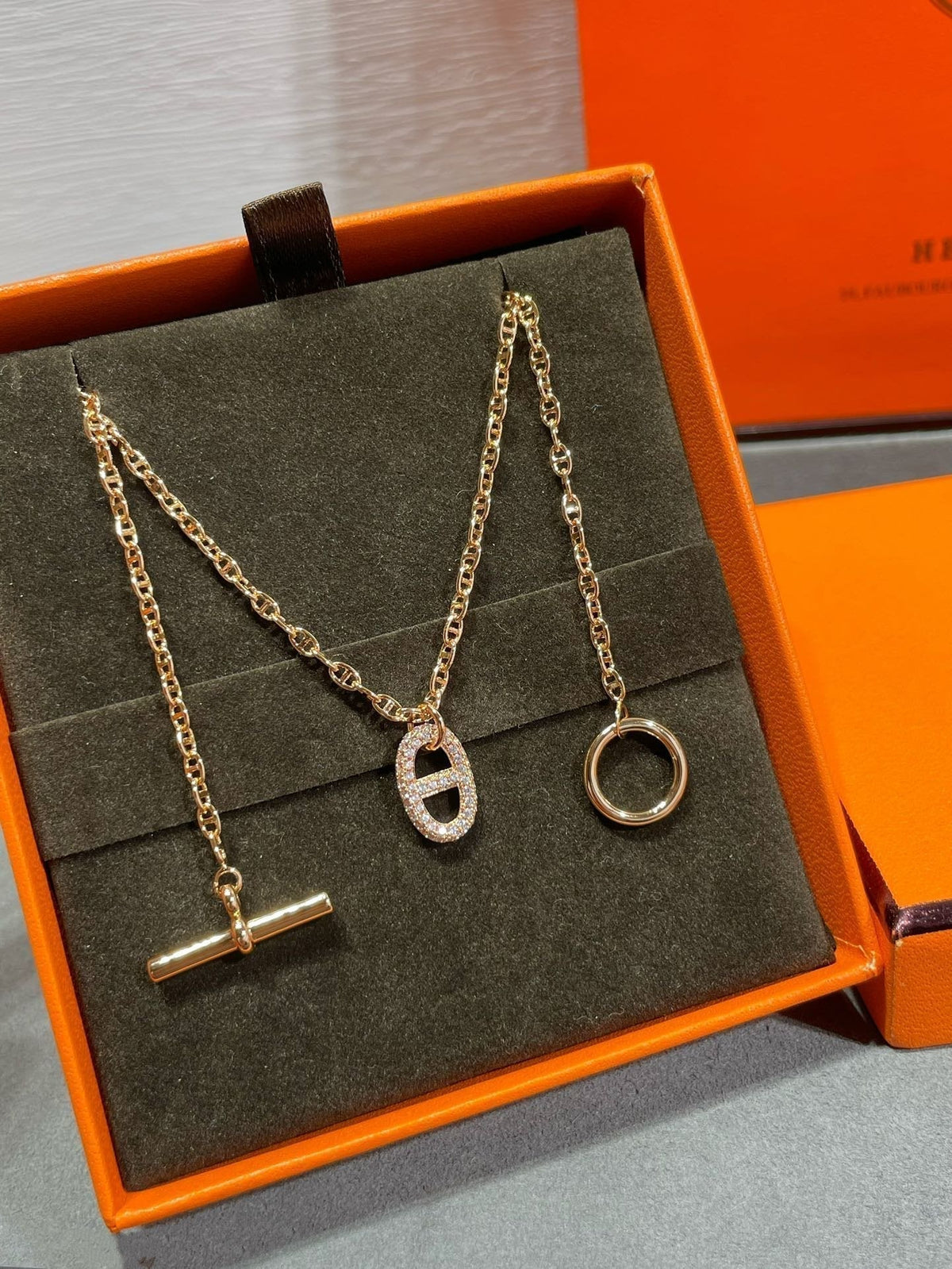 ADVANCED SEIKO HM DIAMOND PIG NOSE NECKLACE