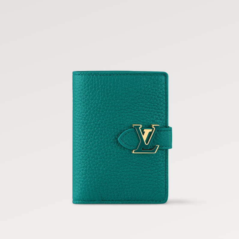 VERTICAL COMPACT WALLET GREEN CAPUCINES