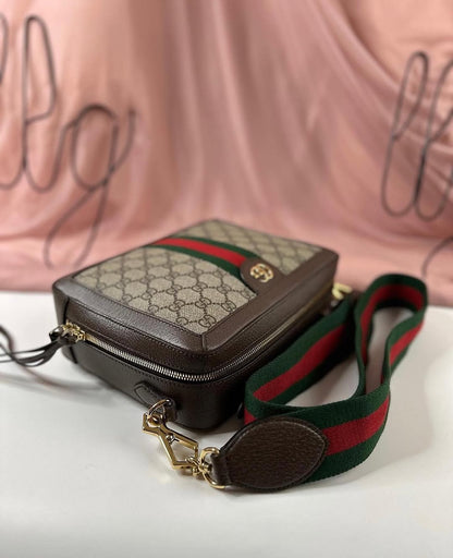 Gucci Brown Small GG Supreme Ophidia Bag