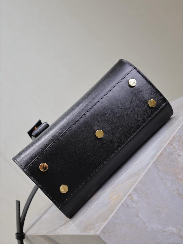 YSL SAC DE JOUR GOLD BLACK GRAIN LEATHER