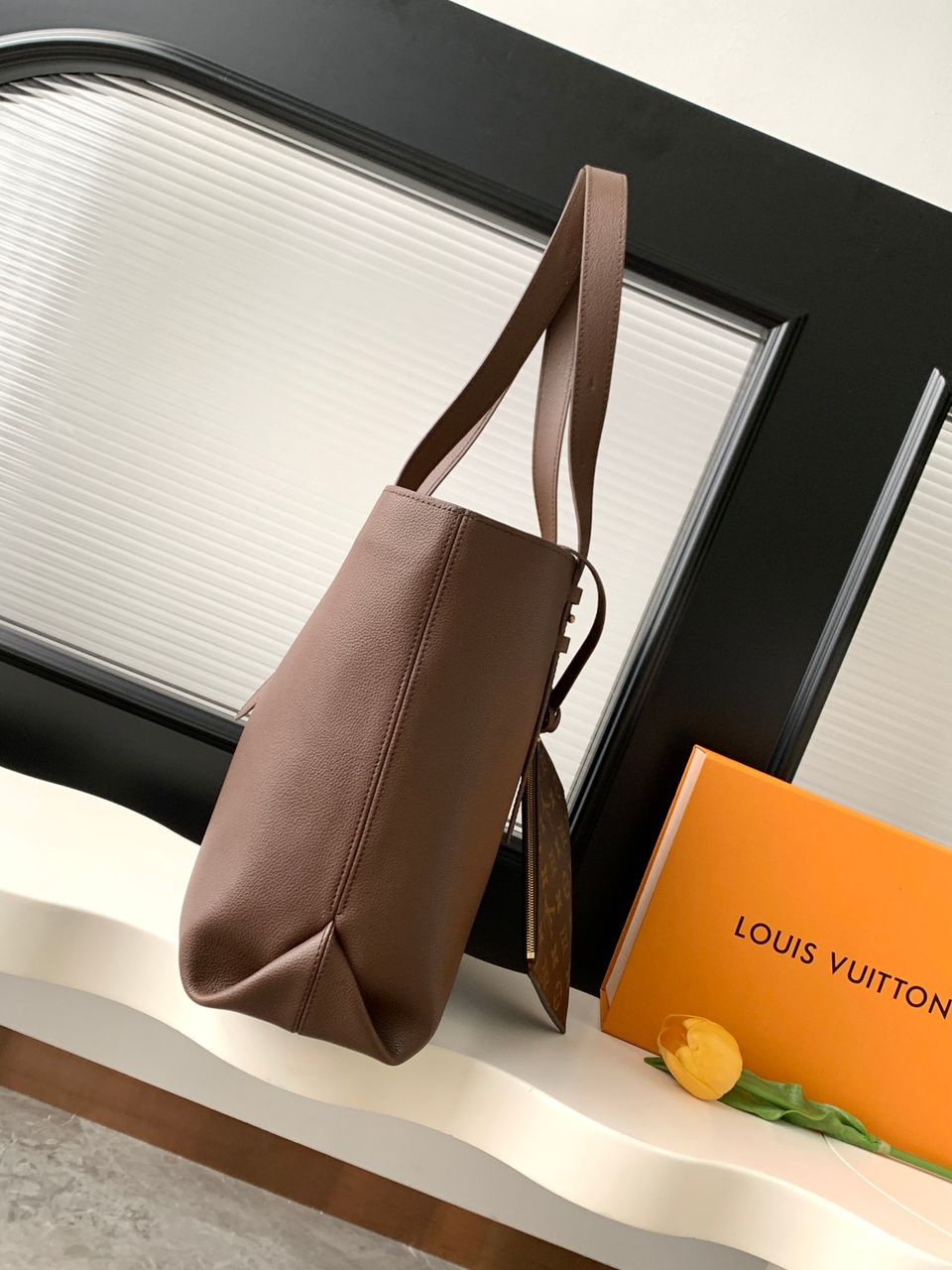 LV Low Key Cabas MM Chocolate Colour