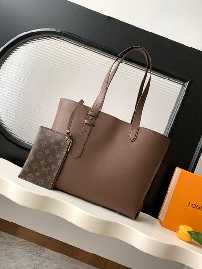 LV Low Key Cabas MM Chocolate Colour