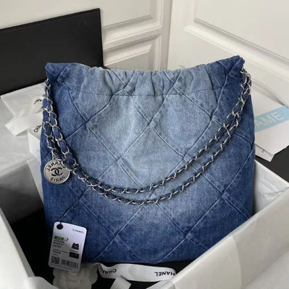Chanel 22 Small Denim Hobo Bag
