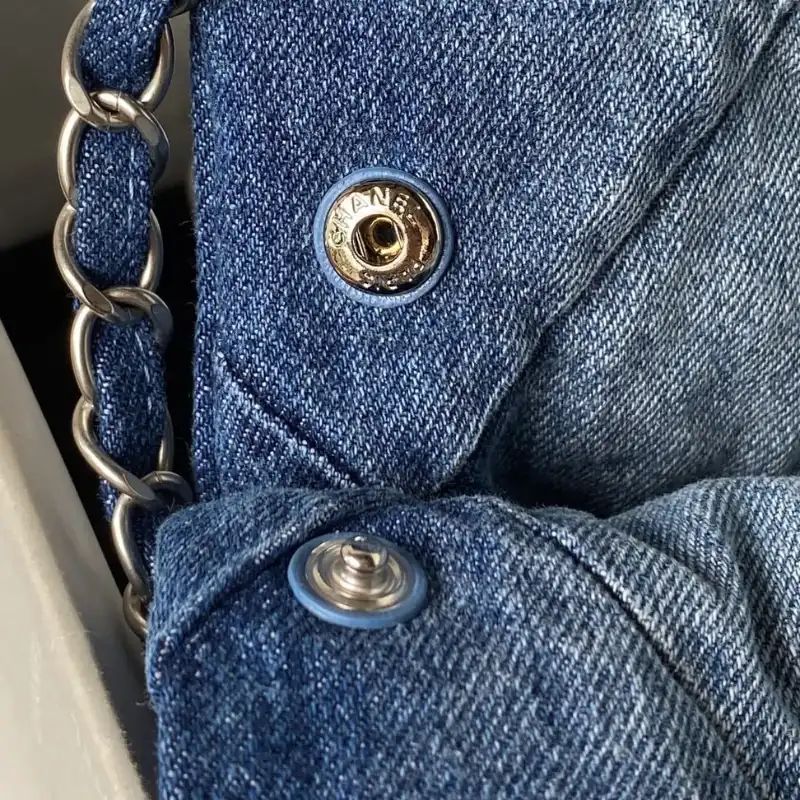 Chanel 22 Small Denim Hobo Bag