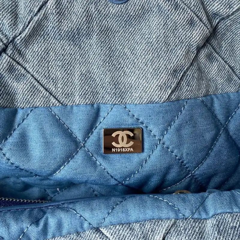 Chanel 22 Small Denim Hobo Bag
