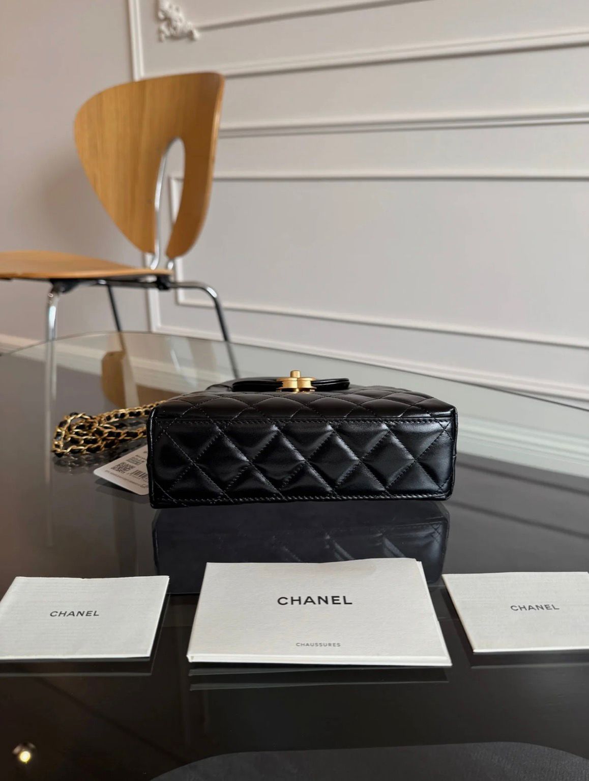 Chanel Kelly Mini Shopping Bag Black