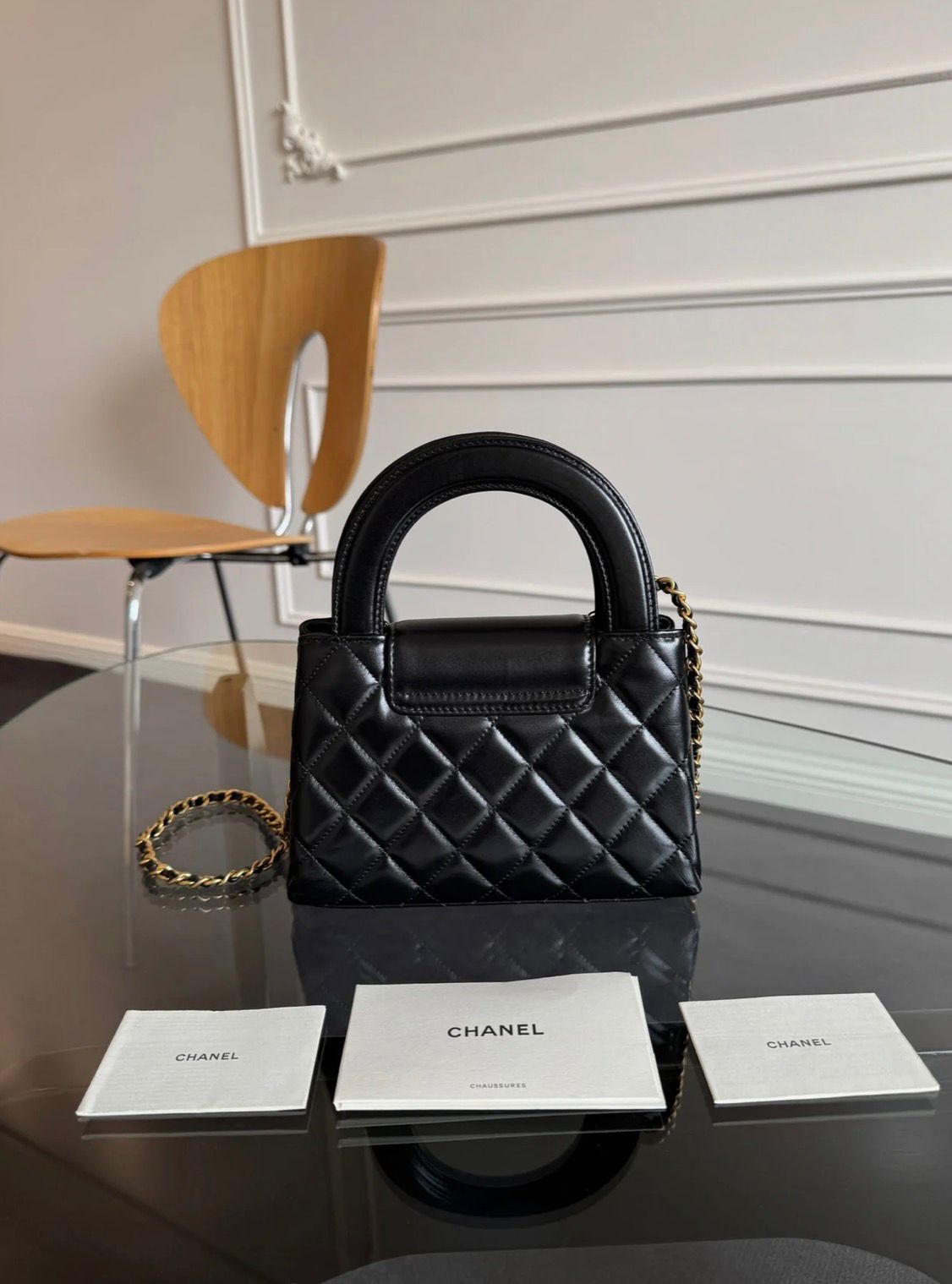 Chanel Kelly Mini Shopping Bag Black