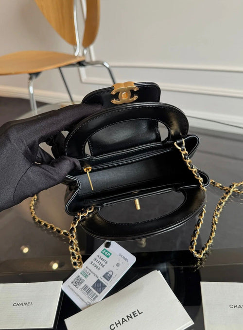 Chanel Kelly Mini Shopping Bag Black