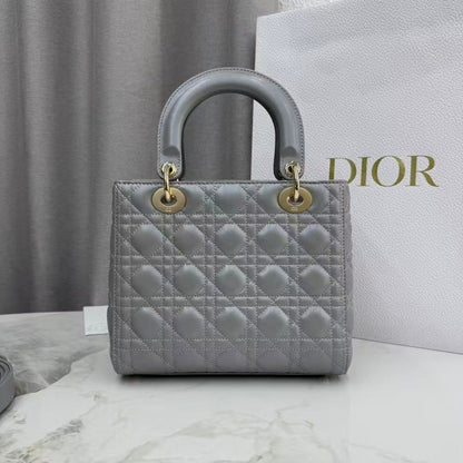 Dior Medium Lady Dior My Abcdior bag in grey lambskin