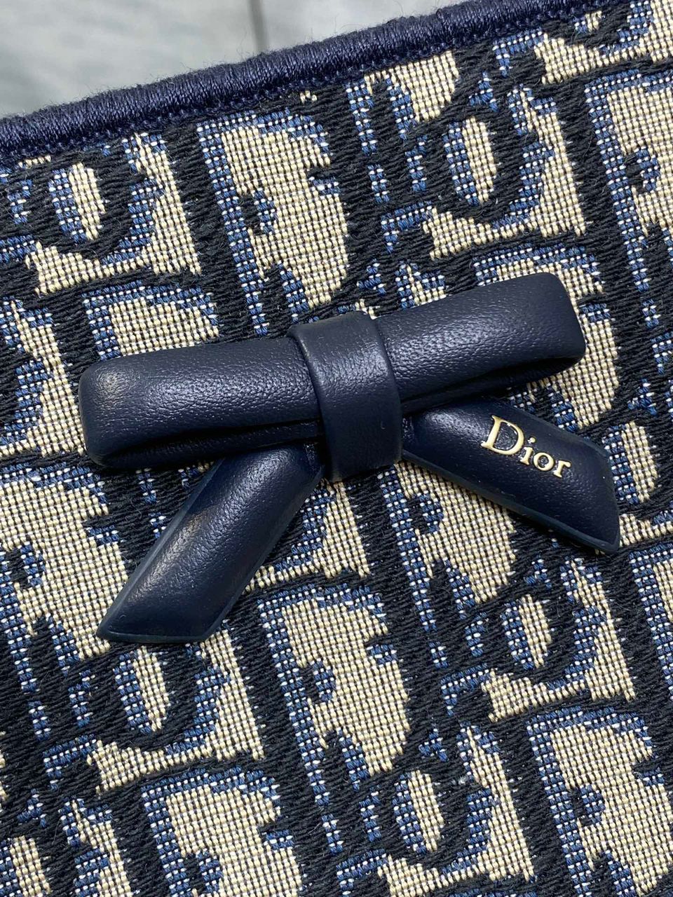 Dior Promenade Shopping Bag in Blue Dior Oblique Jacquard