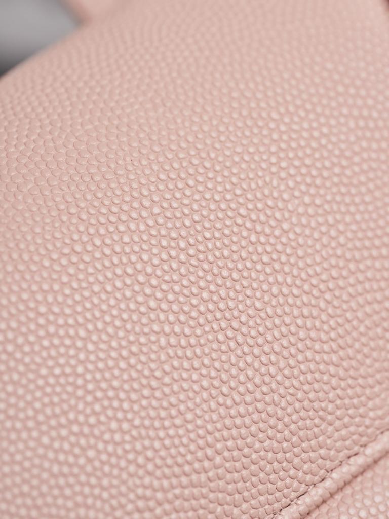 Chanel Caviar Preppy Coco Mini Flap bag in light pink color