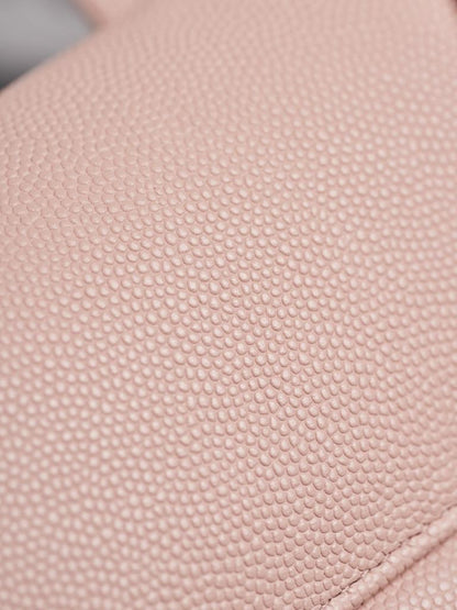 Chanel Caviar Preppy Coco Mini Flap bag in light pink color