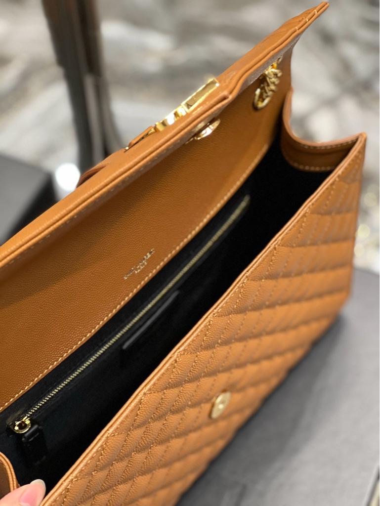 Saint Laurent Medium Envelope Bag in caramel