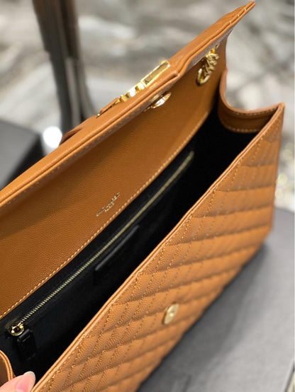 Saint Laurent Medium Envelope Bag in caramel