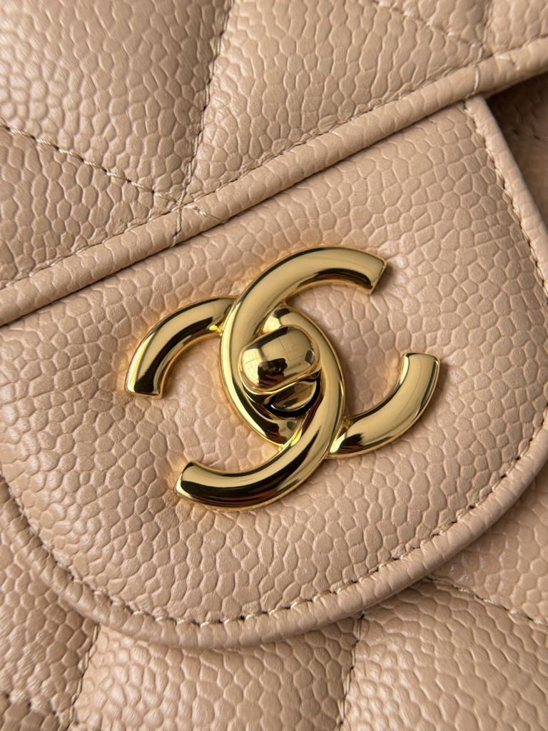 Chanel Classic Flap Jumbo Beige Gold Hardware