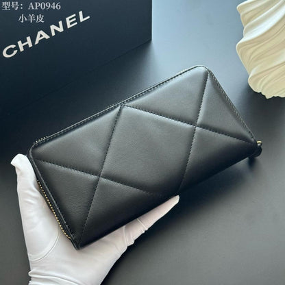Chanel 19 Long Zip Around Wallet