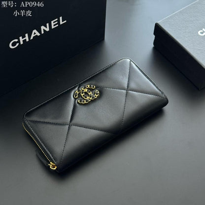 Chanel 19 Long Zip Around Wallet