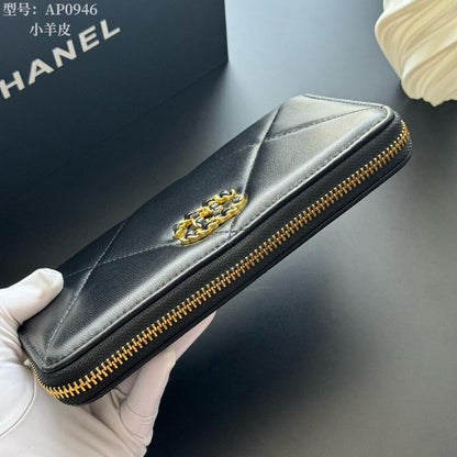 Chanel 19 Long Zip Around Wallet