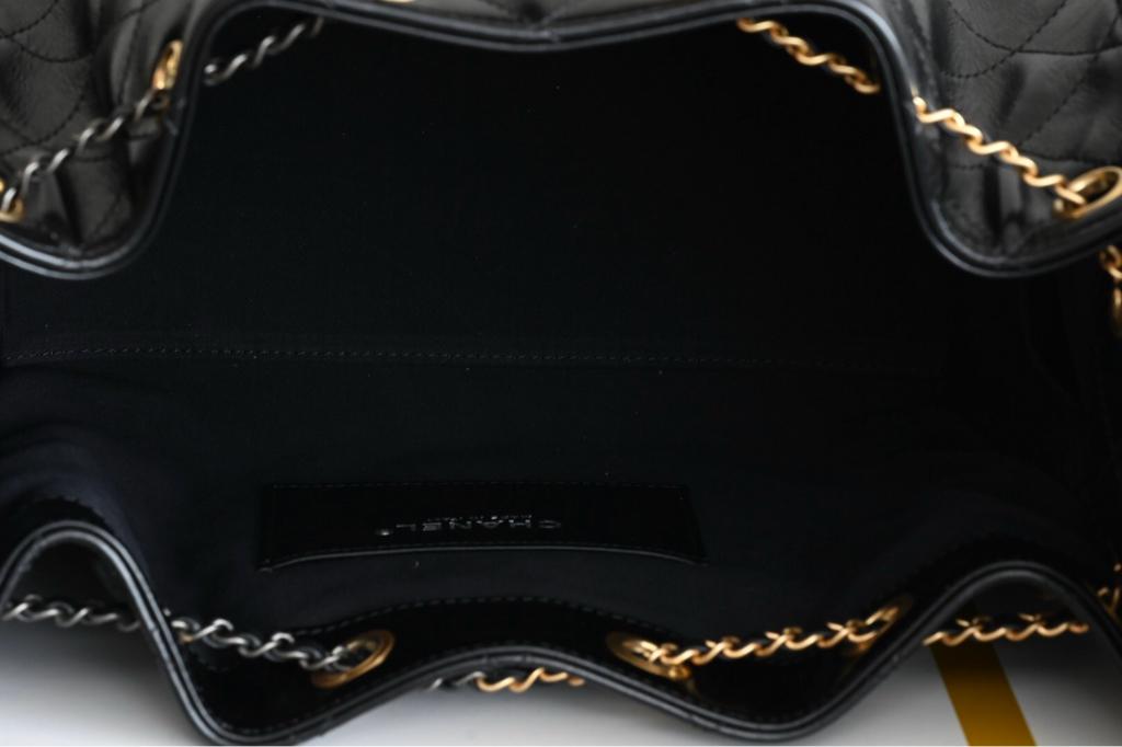 Chanel 25 Small Gold Sliver Chain