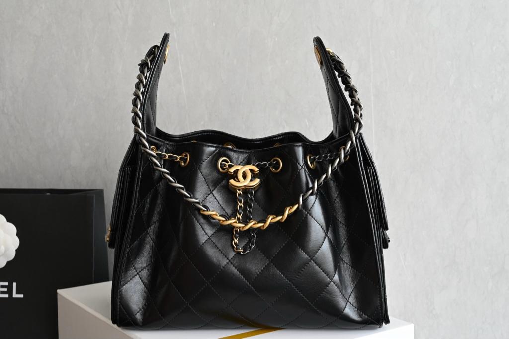 Chanel 25 Small Gold Sliver Chain