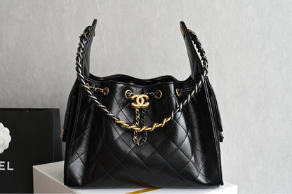 Chanel 25 Small Gold Sliver Chain