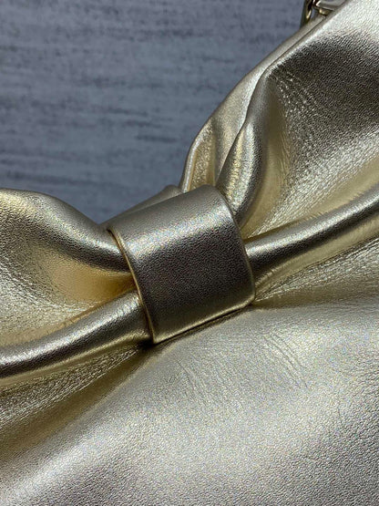 Dior Bow Bag Gold Lambskin