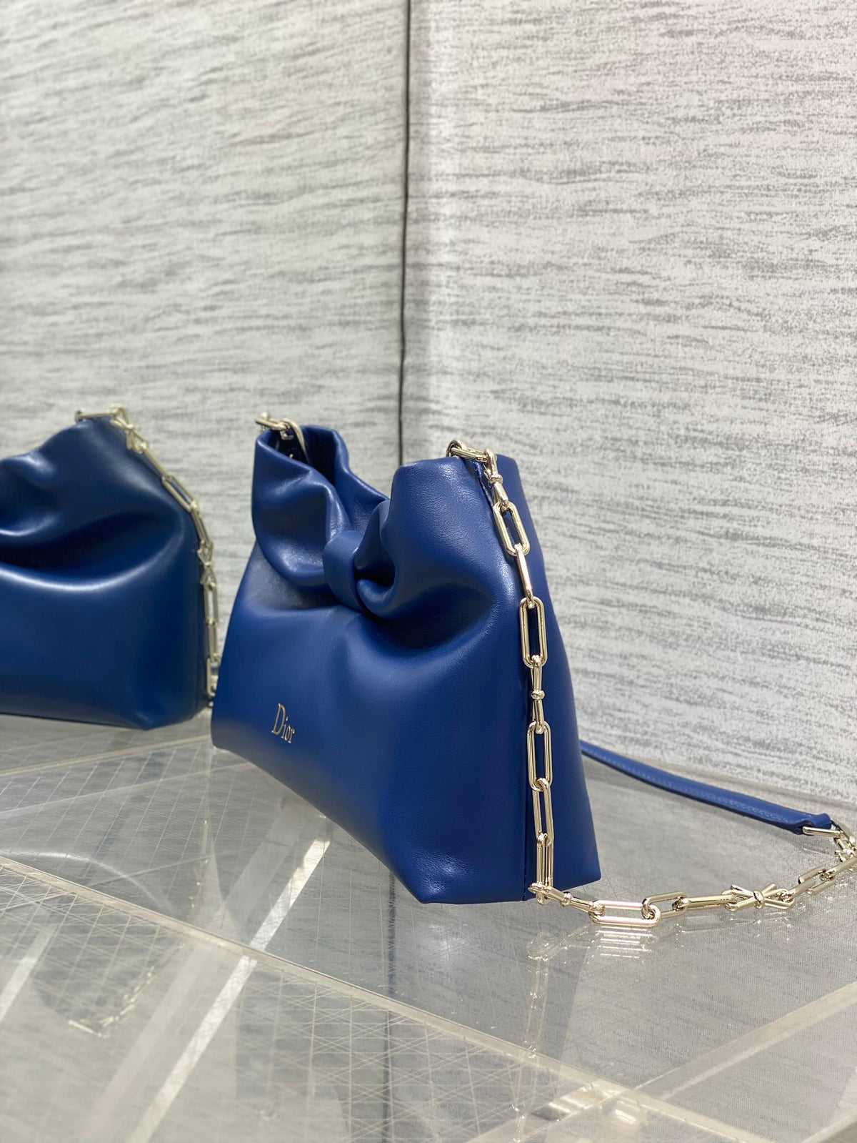 Dior Bow Bag Navy Lambskin