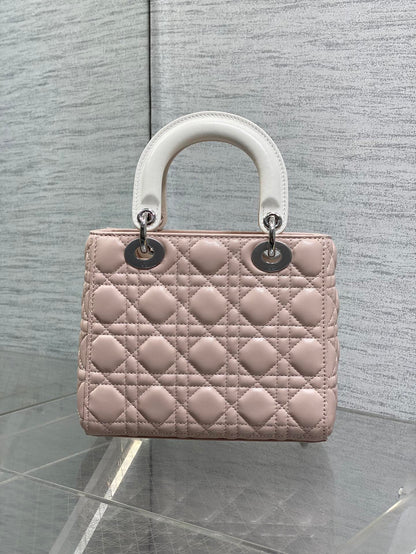 Dior Small Lady Dior Bag in Two-Tone Soupir Pink