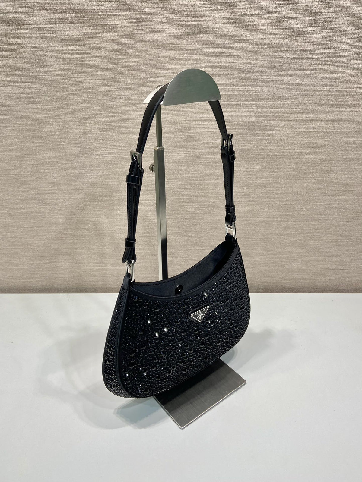 Prada Cleo crystal-embellished Shoulder Bag