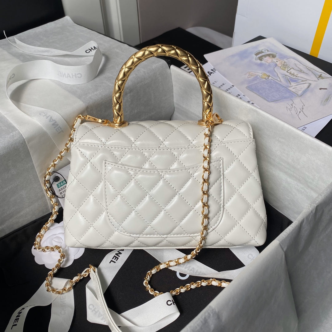 Chanel Coco Handle Small White