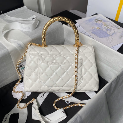 Chanel Coco Handle Small White