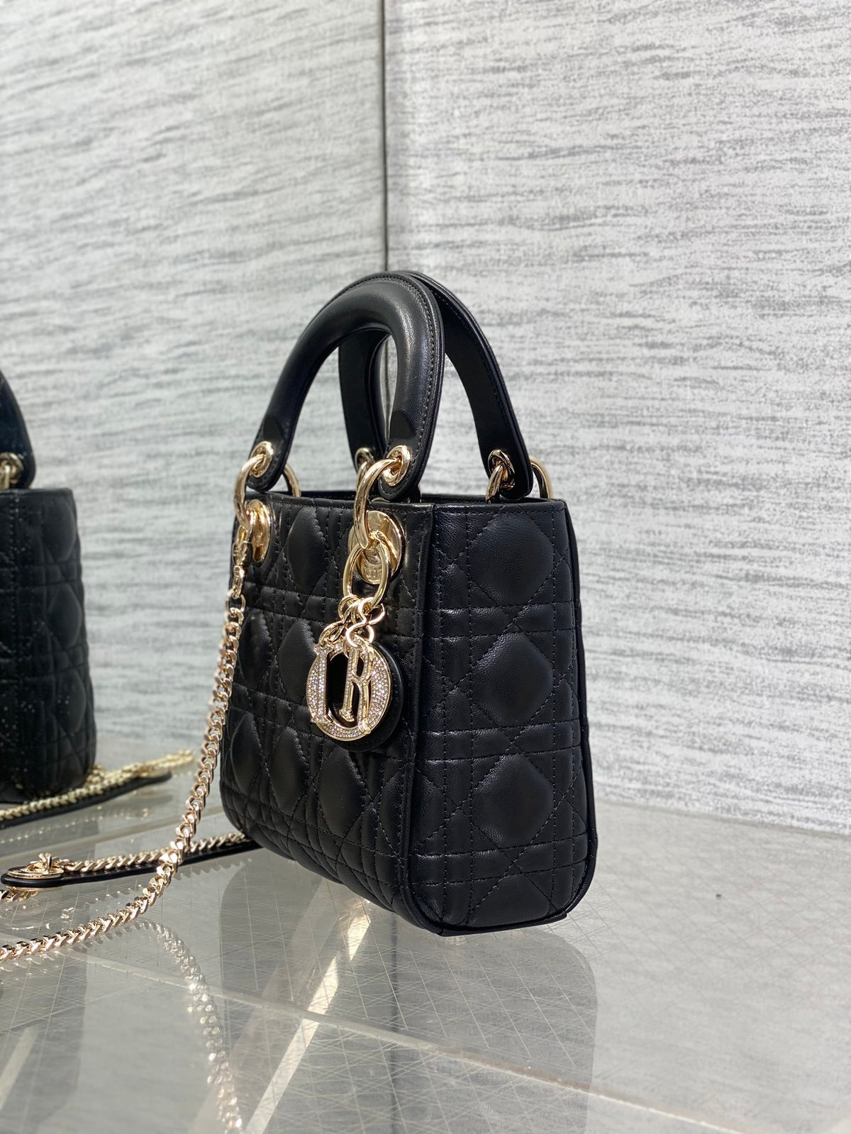 Christian Dior Mini Lady Dior bag in Black