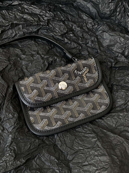 GOYARD Goyardine Reversible Mini Anjou Black 1661918