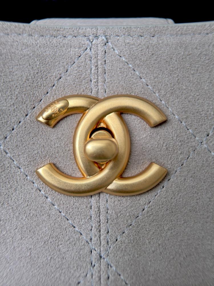 Chanel Suede Calfskin Small Hobo Bag