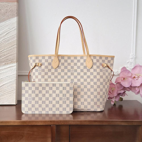 Louis Vuitton LV Neverfull Handbags Caro Pattern 32x29x17cm