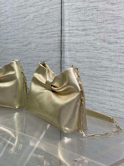 Dior Bow Bag Gold Lambskin