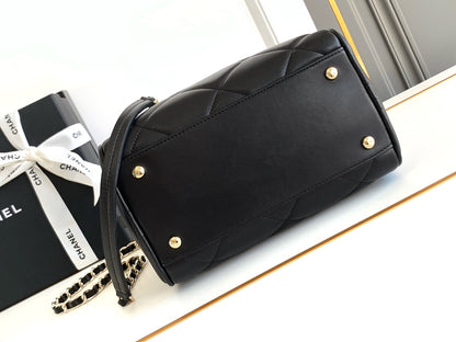 Chanel Black Quilted Lambskin Leather Bag