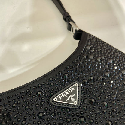 Prada Cleo crystal-embellished Shoulder Bag