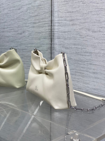 Dior Bow Bag Small in white