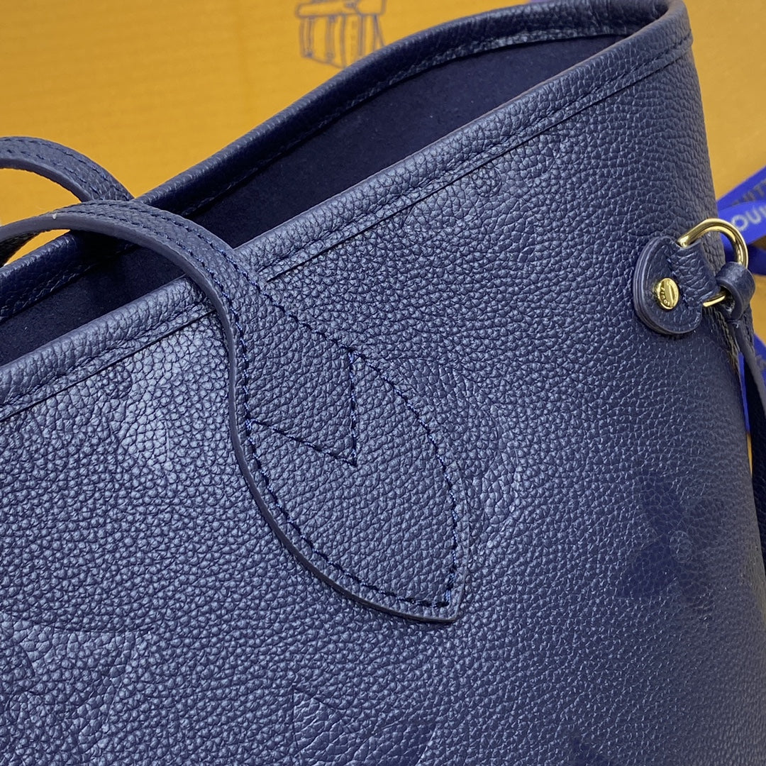 LV Neverfull MM Monogram Empreinte Leather