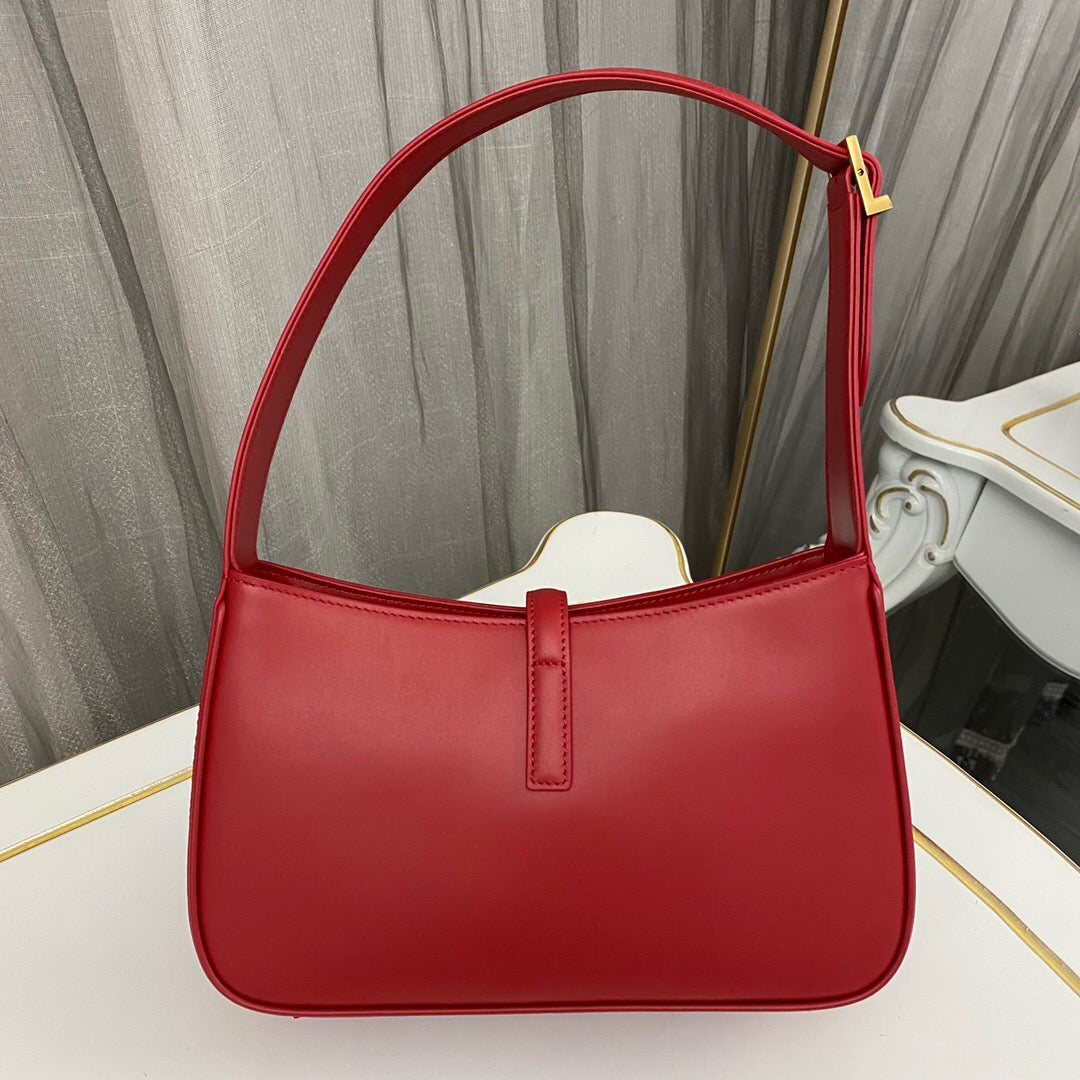 Saint Laurent  le 5 a 7 mini hobo bag – Red