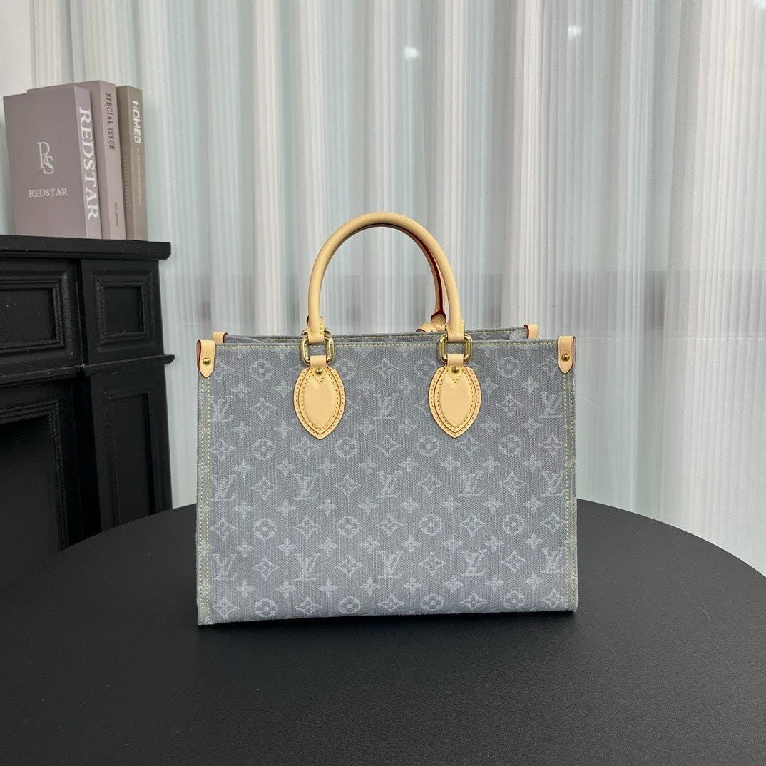 Louis Vuitton OnTheGo MM Monogram Denim canvas